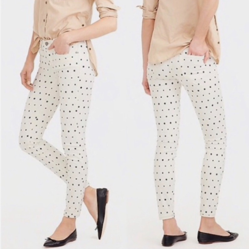 J.CREW Toothpick Ankle Skinny Jean in Star Print 27P
